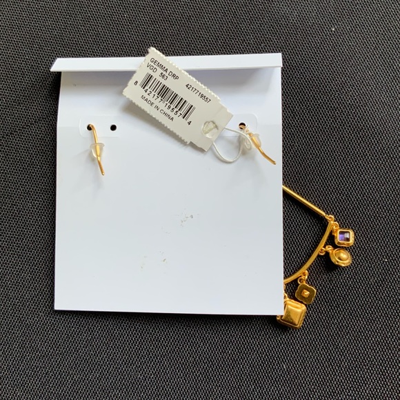 NWT Kendra Scott Gemma Earring and Necklaces Set in Vintage Gold - Picture 5 of 5